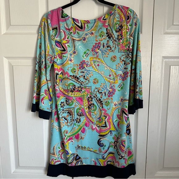 Tua Womens Dress Colorful Art To Wear Floral Print Preppy Sz S Boho Dopamine - Picture 2 of 6